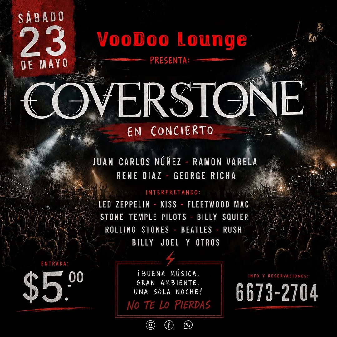 Coverstone en Concierto – VooDoo Lounge