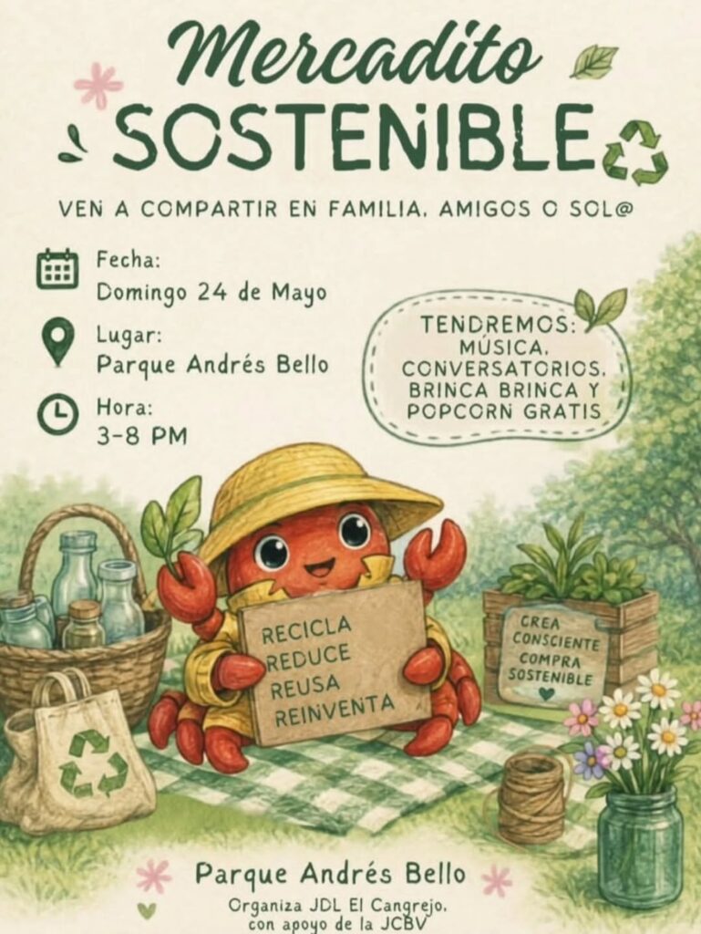 Mercadito Sostenible en el Parque Andres Bello