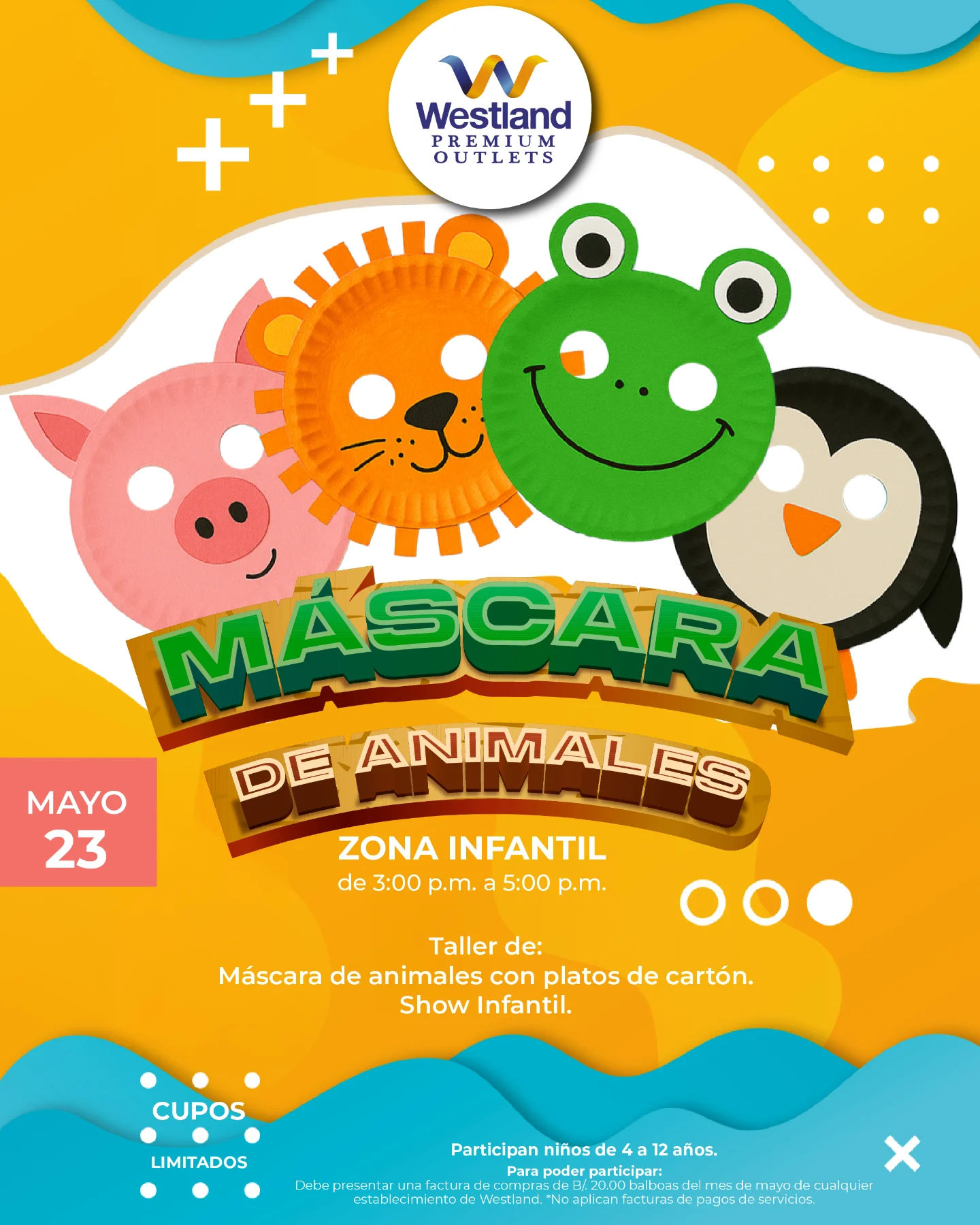 Taller de Máscaras de Animales con Platos de Cartón