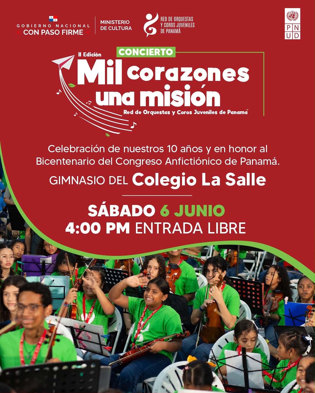 II Edición Concierto «Mil corazones, una misión» – Red de Orquestas y Coros Juveniles de Panamá
