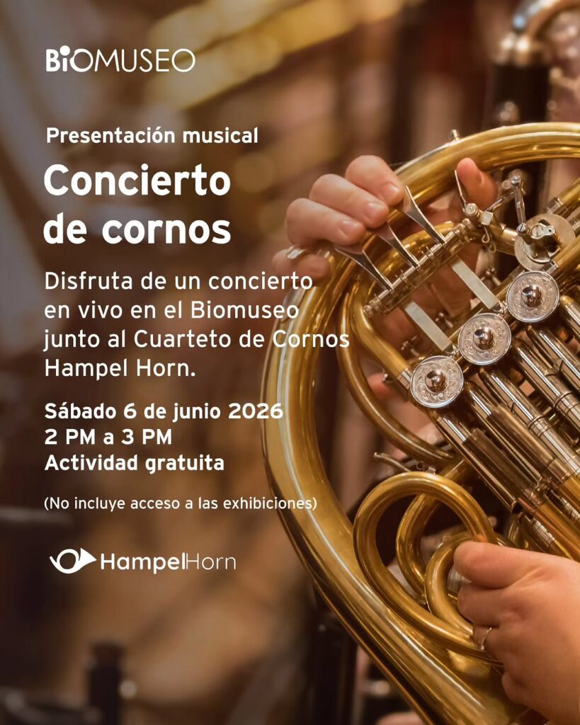 Concierto de cornos en el Biomuseo