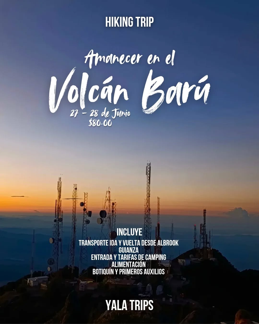 Amanecer en el Volcán Barú