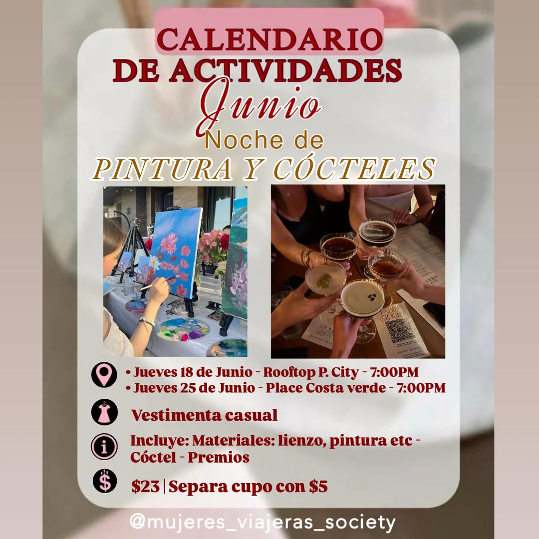 Noche de Pintura y Cócteles – Junio