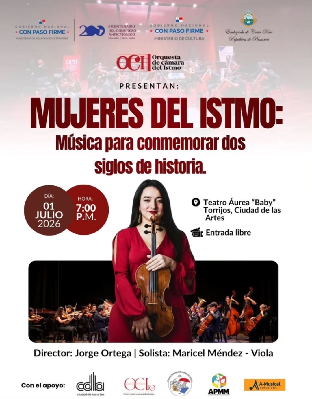 Mujeres del Istmo: Música para conmemorar dos siglos de historia