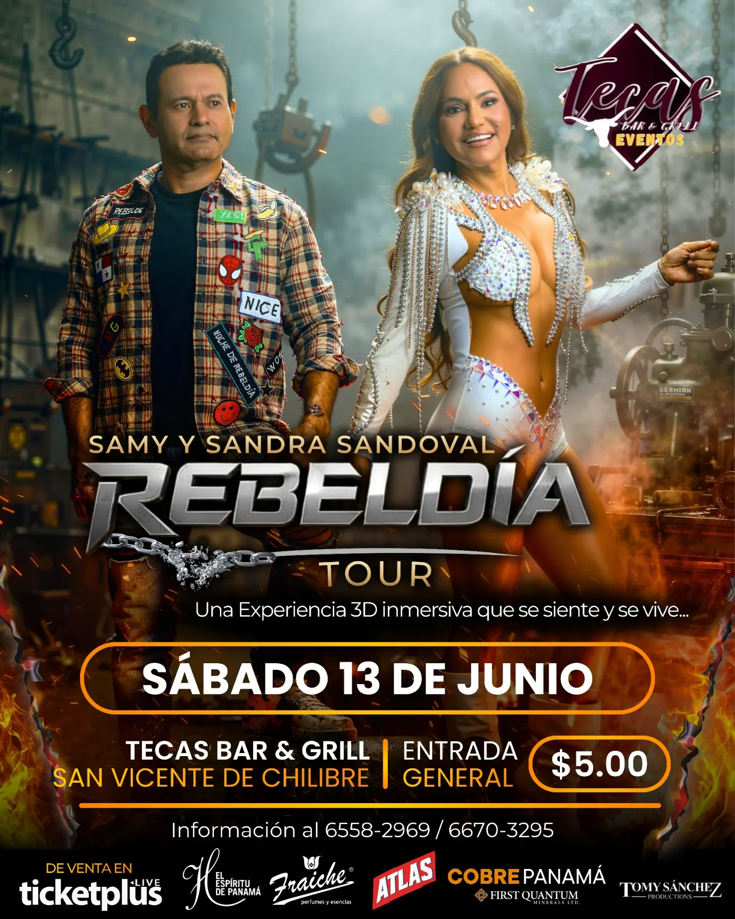 REBELDÍA TOUR – Samy y Sandra Sandoval