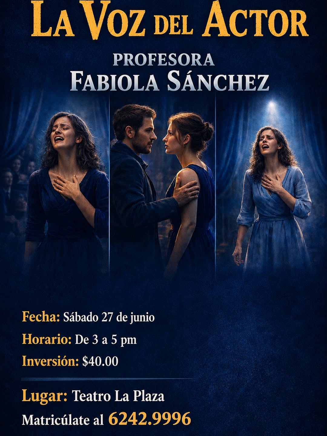 La Voz del Actor – Taller con Fabiola Sánchez