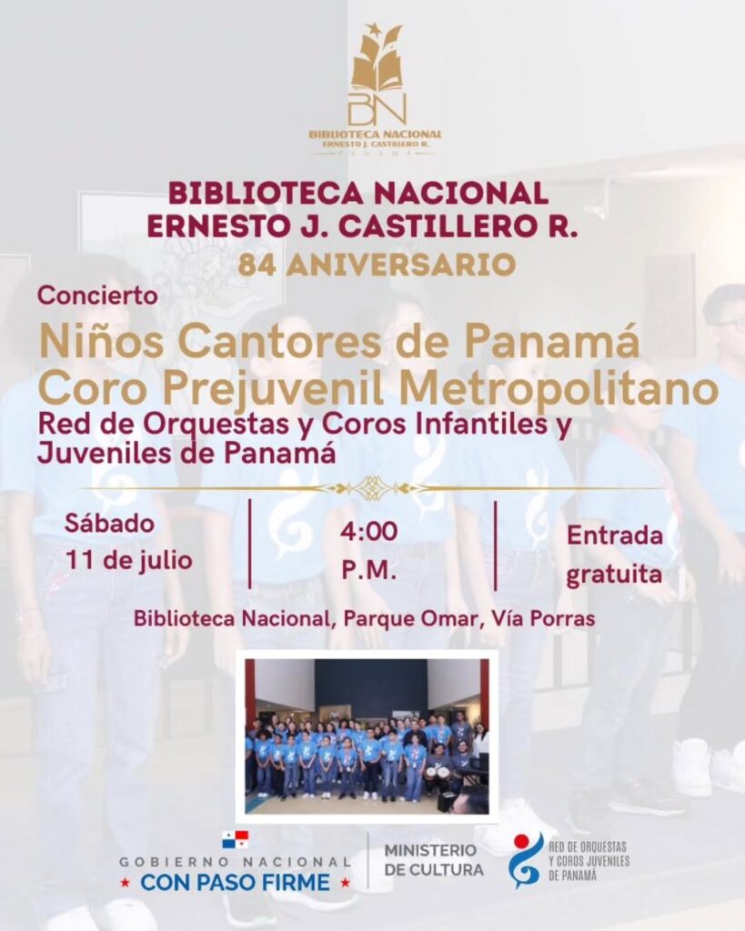 Concierto 84 Aniversario Biblioteca Nacional: Niños Cantores de Panamá
