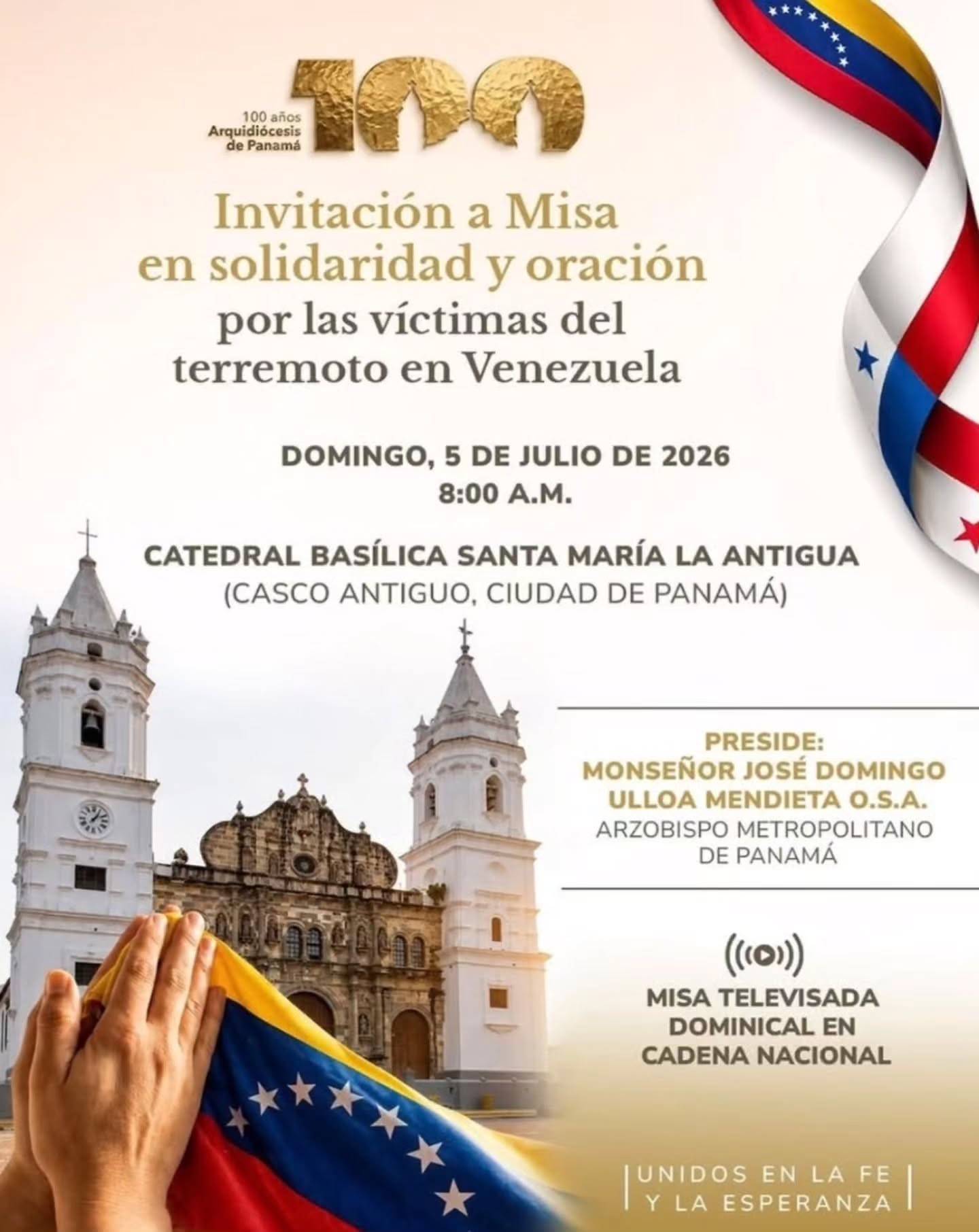 Misa en Solidaridad y Oración por las Víctimas del Terremoto en Venezuela