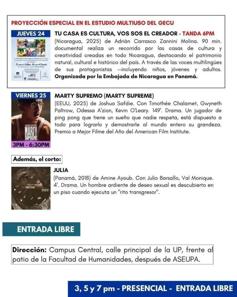 Proyección Especial en el Estudio Multiuso del GECU