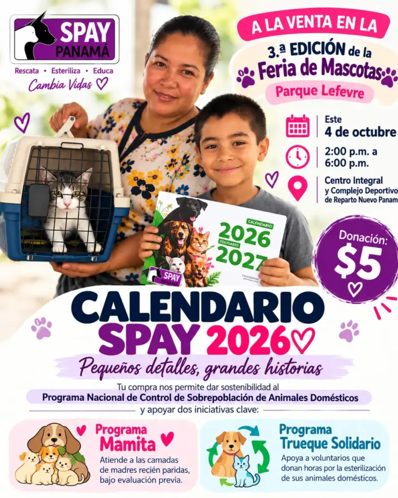 Compra del Calendario Spay Panamá 2026
