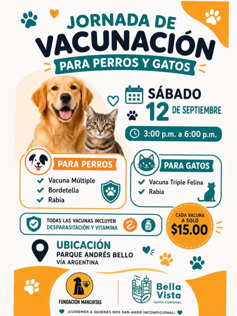 Jornada de Vacunación para Perros y Gatos