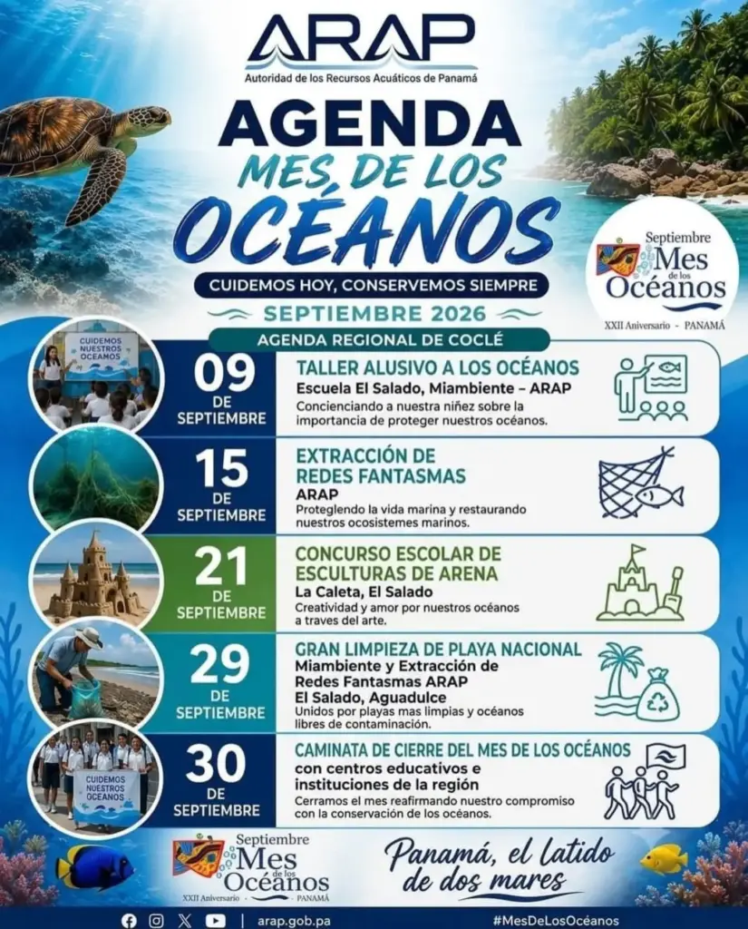 Agenda Regional de Coclé: Mes de los Océanos