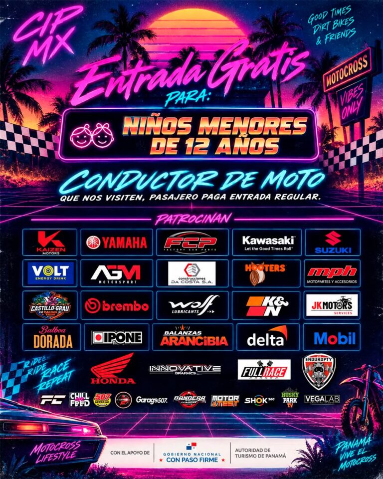Entrada Gratuita para Niños Menores de 12 Años y Conductores de Moto