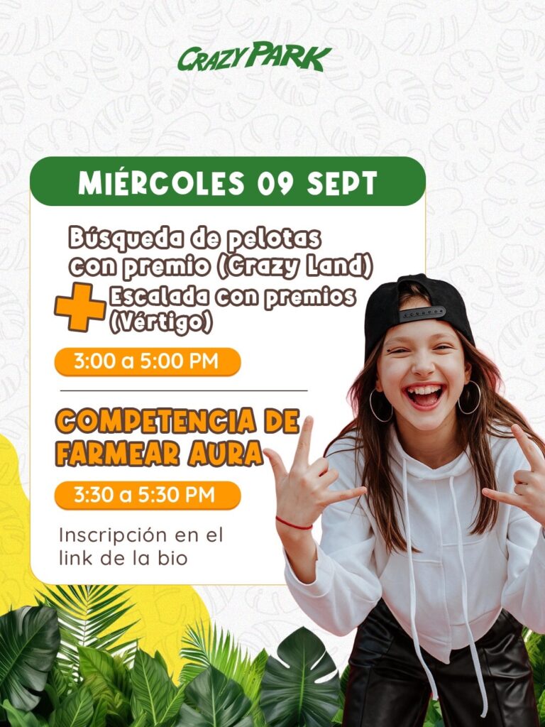Búsqueda de pelotas con premio + Escalada con premios + Competencia de Farmear Aura