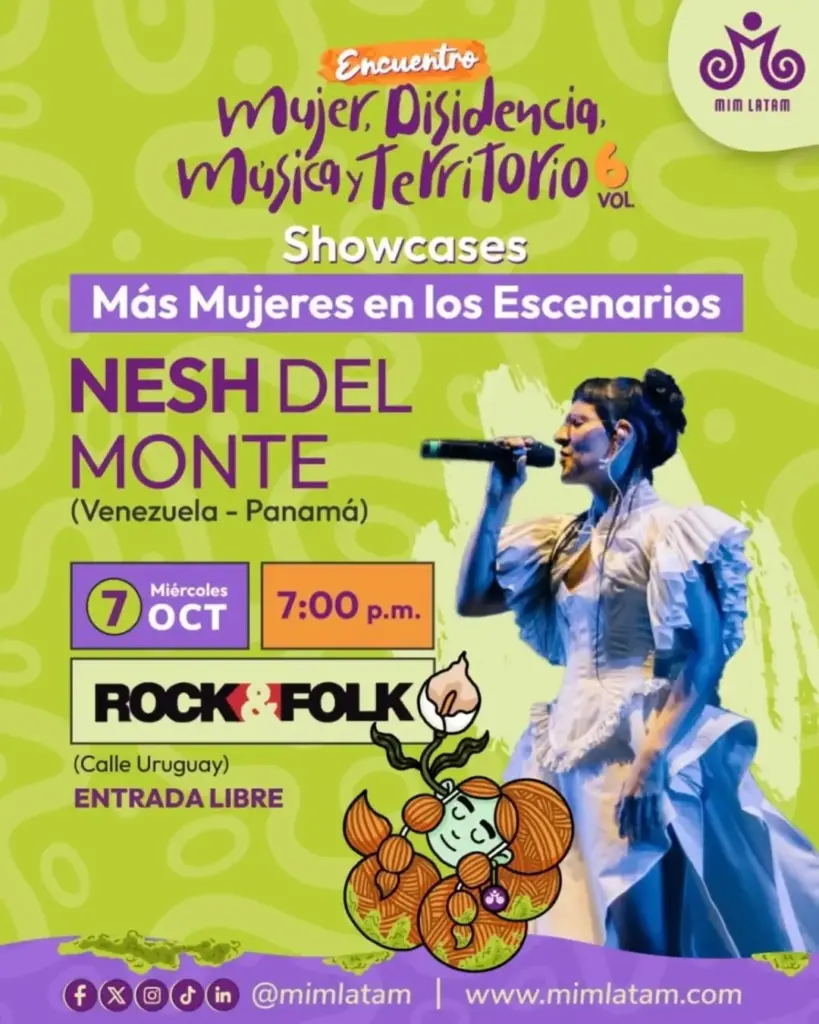 Encuentro Mujer, Disidencia, Música y Territorio 6 VOL. Showcases Más Mujeres en los Escenarios