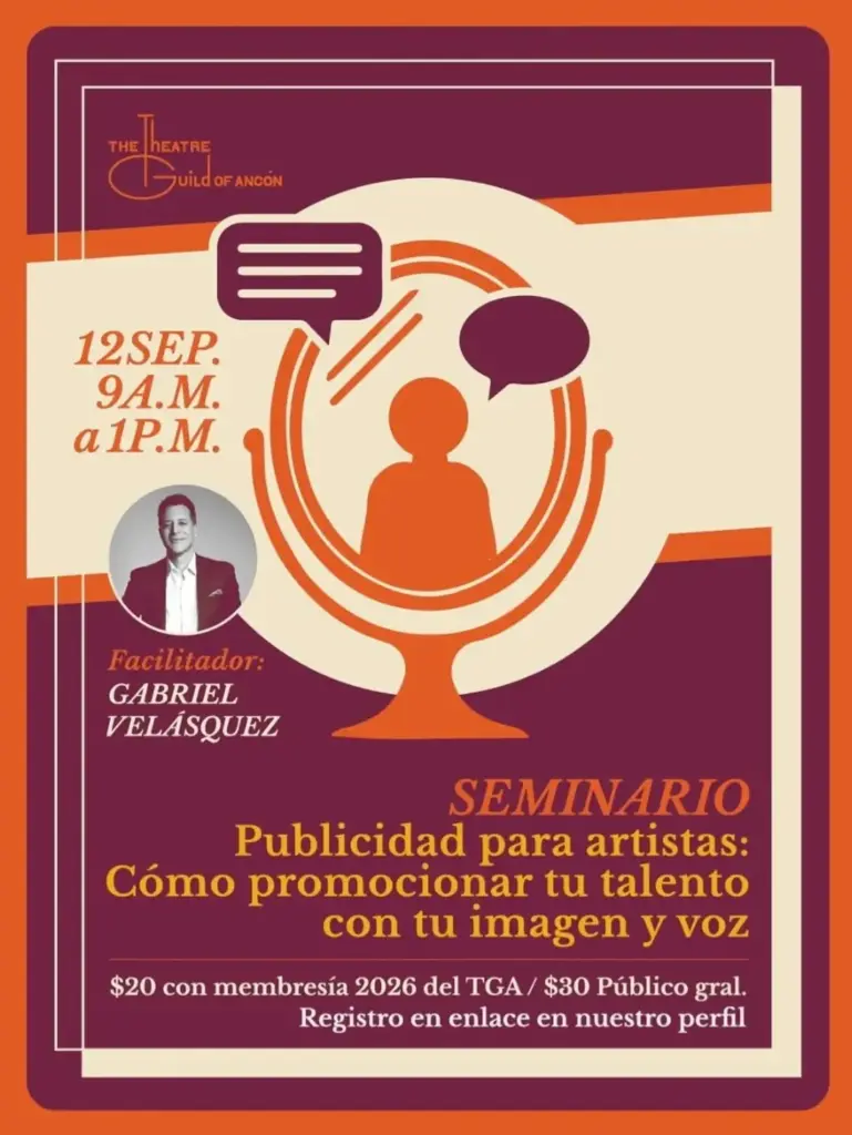 Seminario Publicidad para artistas: Cómo promocionar tu talento con tu imagen y voz