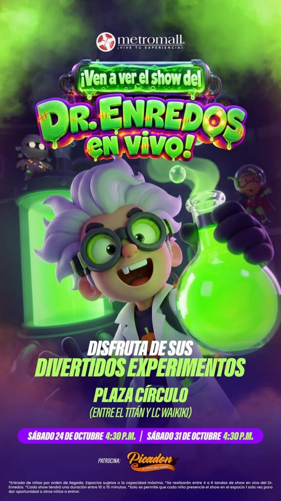 ¡Ven a ver el show del DR. ENREDOS en vivo!