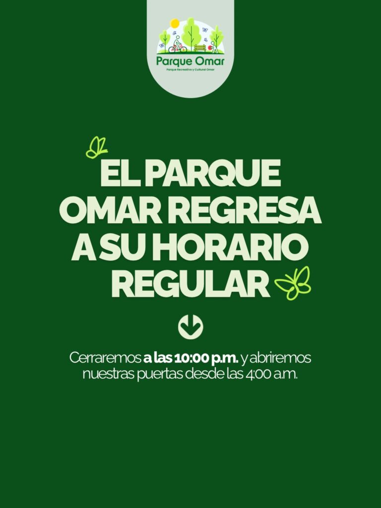 El Parque Omar regresa a su horario regular