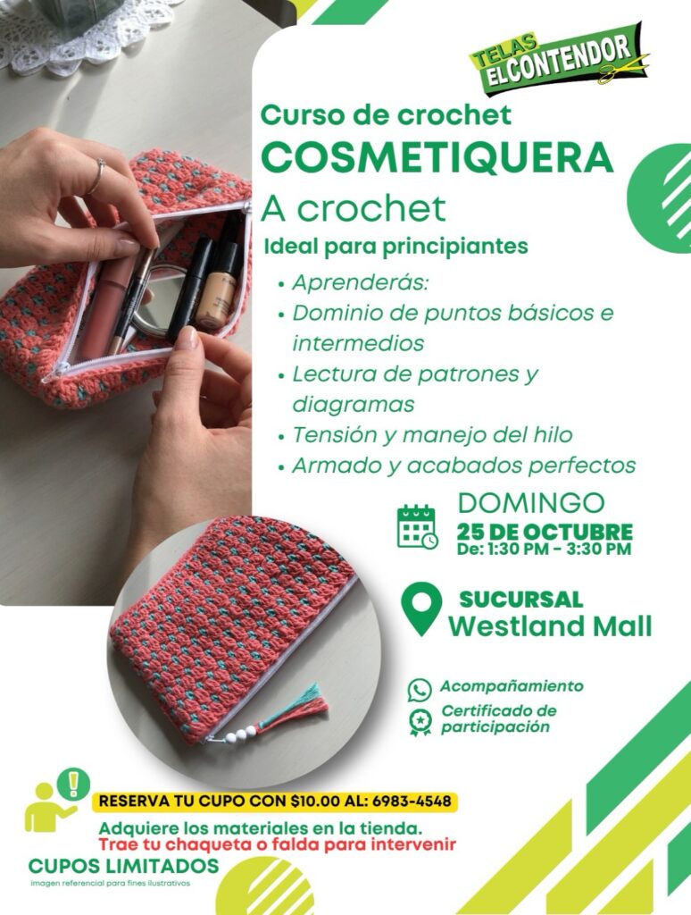 Curso de crochet COSMETIQUERA A crochet