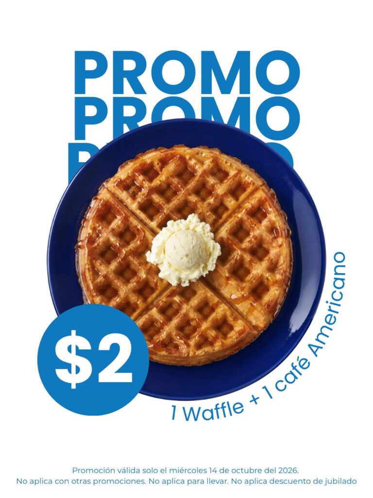Promoción de Waffle y Café Americano