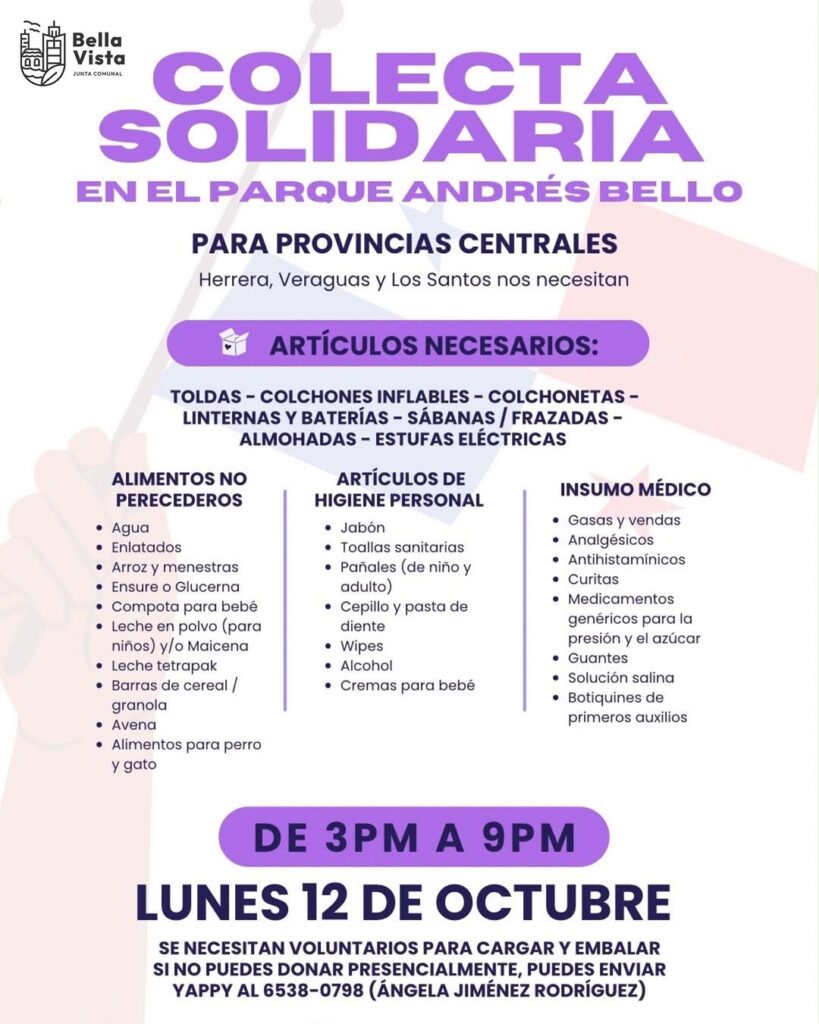 COLECTA SOLIDARIA EN EL PARQUE ANDRÉS BELLO