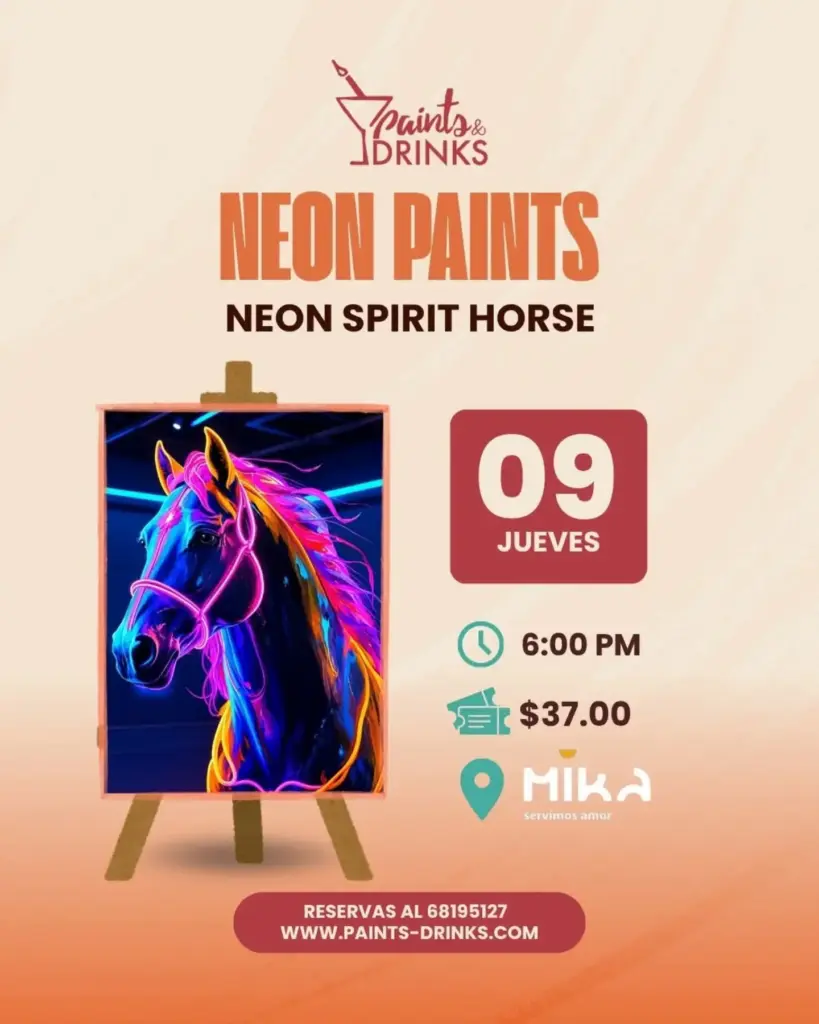 NEON PAINTS NEON SPIRIT HORSE