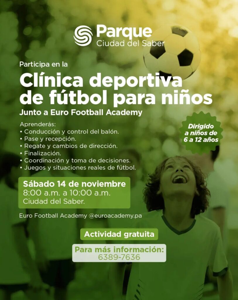 Clínica deportiva de fútbol para niños