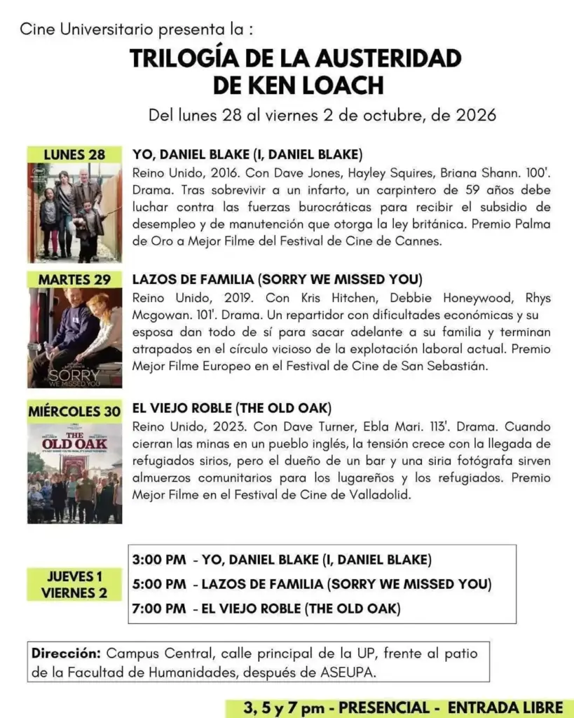 TRILOGÍA DE LA AUSTERIDAD DE KEN LOACH
