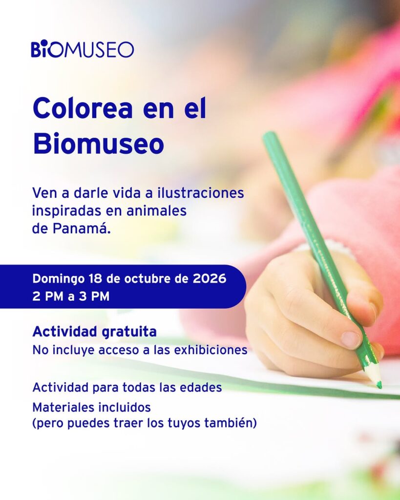 Colorea en el Biomuseo