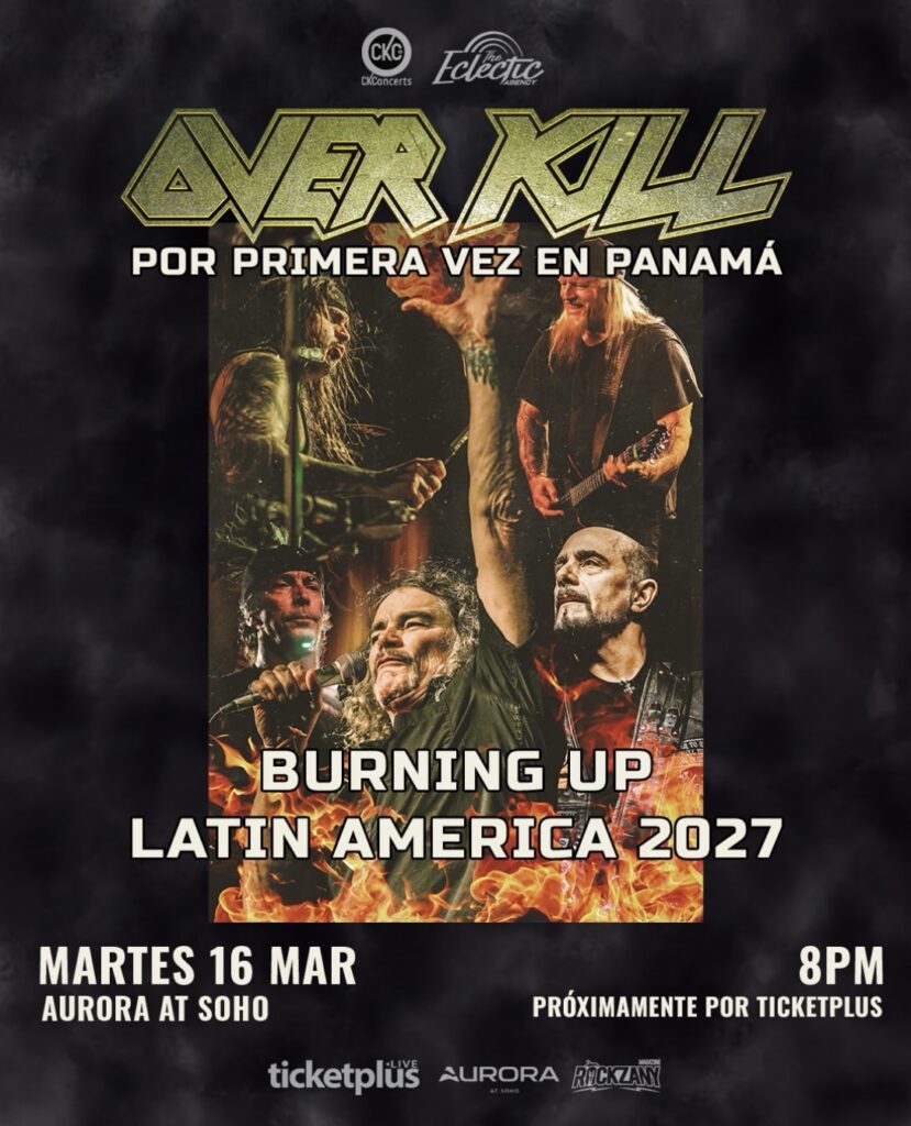 OVER KILL POR PRIMERA VEZ EN PANAMÁ